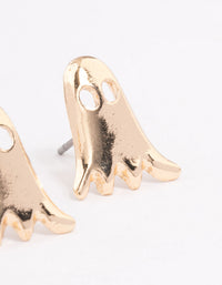 Gold Cute Ghost Stud Earrings - link has visual effect only