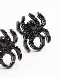 Black Small Spider Stud Earrings - link has visual effect only