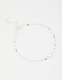 Sterling Silver Lane Rope Pearl Bracelet - link has visual effect only