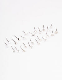 Silver Classic Pearl & Stone Earring 12-Pack - link has visual effect only