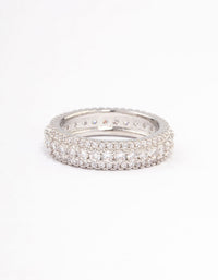 Silver Classic Encrusted Ring - link has visual effect only