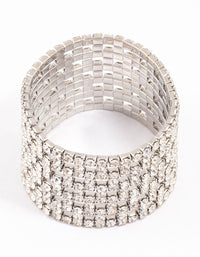 Silver Diamante Chunky Cut-Out Bracelet - link has visual effect only