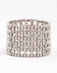 Silver Diamante Chunky Cut-Out Bracelet - link has visual effect only