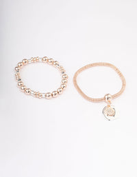 Rose Gold Multirow Pendant Stretch Bracelet - link has visual effect only