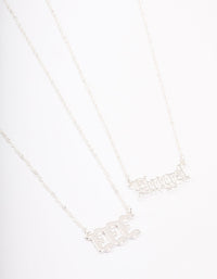 Silver Plated Angel Number '333' Necklace Pack - link has visual effect only