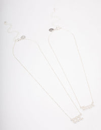 Silver Plated Angel Number '333' Necklace Pack - link has visual effect only