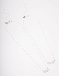 Silver Plated Angel Number '444' Necklace Pack - link has visual effect only