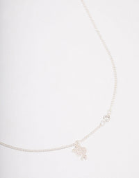 Silver Plated Virgo Necklace With Cubic Zirconia Pendant - link has visual effect only