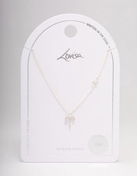 Silver Plated Aries Necklace With Cubic Zirconia Pendant - link has visual effect only