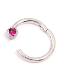 Surgical Steel Crystal Ball Clicker Ring - link has visual effect only