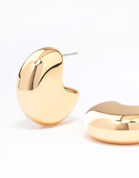 Gold Plated Chunky Disc Hoop Earrings - link has visual effect only