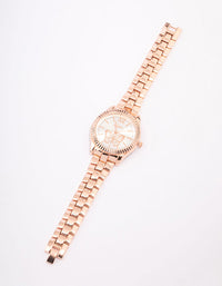 Rose Gold Butterfly Bezel Watch - link has visual effect only