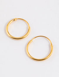 Gold Plated Sterling Silver Hoop Earrings 12mm - link has visual effect only