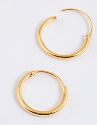 Gold Plated Sterling Silver Hoop Earrings 12mm - link has visual effect only