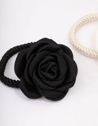 Fabric Petal Flower Hair Tie Pack - link has visual effect only