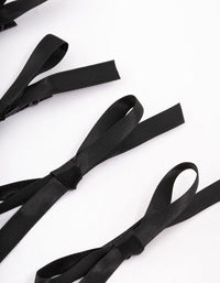 Black Simple Hair Bow 4-Pack - link has visual effect only