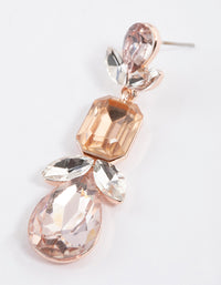 Gold Multi Stone Shape Drop Earrings - link has visual effect only