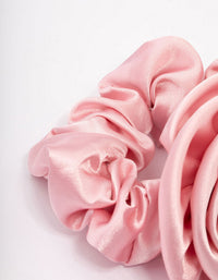 Pink Fabric Rosette Hair Scrunchie - link has visual effect only