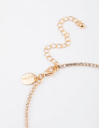 Gold Dainty Ribbon Y-Shaped Necklace - link has visual effect only