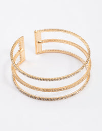 Gold Textured Triple Row Bangle - link has visual effect only