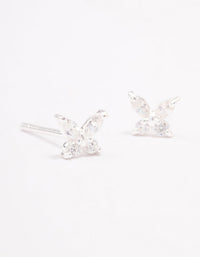 Sterling Silver Cubic Zirconia Butterfly Stud Earrings - link has visual effect only