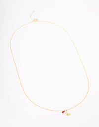 Gold Plated Sterling Silver Red Stone Butterfly Pendant Necklace - link has visual effect only