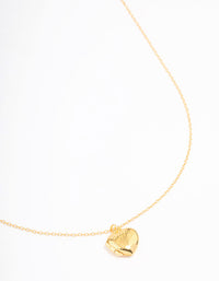 Gold Plated Sterling Silver Heart Locket Pendant Necklace - link has visual effect only