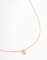 Gold Plated Sterling Silver Open Star Pendant Necklace - link has visual effect only