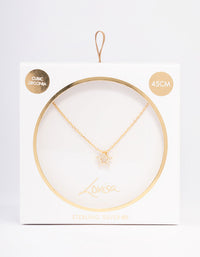 Gold Plated Sterling Silver Open Star Pendant Necklace - link has visual effect only