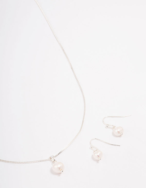 Silver Freshwater Pearl Jewellery Set