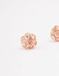 Sterling Silver Blush Fireball Stud Earrings - link has visual effect only