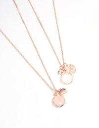 Rose Gold Mixed Jingle Necklace Pack - link has visual effect only