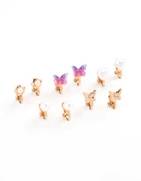 Gold Ombre Star Clip On Earring 8-Pack - link has visual effect only