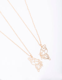 Gold Mum & Daughter Butterfly Necklace Pack - link has visual effect only