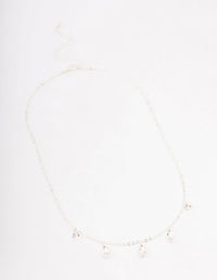 Silver Marquise Station Drop Necklace - link has visual effect only