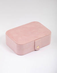 Blush Suede Rectangular Jewellery Box - link has visual effect only