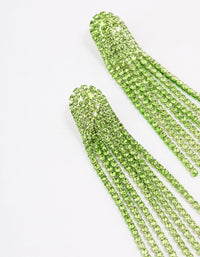 Green Multi-Row Cup Chain Drop Earrings - link has visual effect only