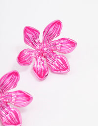 Pink Small Flower Stud Earrings - link has visual effect only