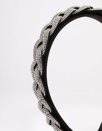 Fabric Diamante Twisted Headband - link has visual effect only