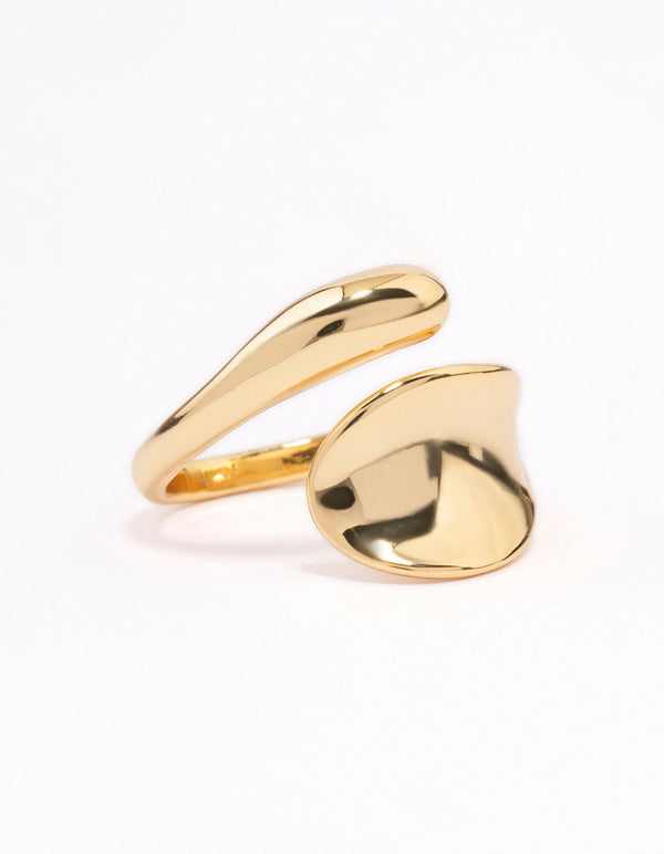 Gold Plated Bold Wrapped Ring