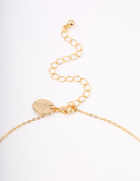 Gold Plated Brass Teardrop Pendant Necklace - link has visual effect only