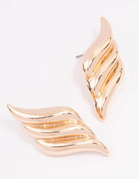 Gold Winged Small Stud Earrings - link has visual effect only