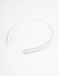 Fabric Pearl & Diamante Classic Headband - link has visual effect only