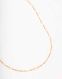 Gold Plated Long & Short Cable Chain Necklace - link has visual effect only