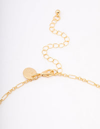 Gold Plated Long & Short Cable Chain Necklace - link has visual effect only