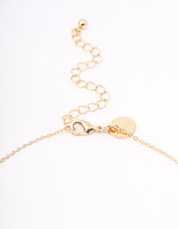 Gold Plated Freshwater Pearl Cubic Zirconia Celestial Necklace - link has visual effect only