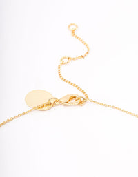 Gold Plated Mini Diamante Necklace - link has visual effect only