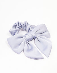 Blue Satin Bow Hair Scrunchie - link has visual effect only