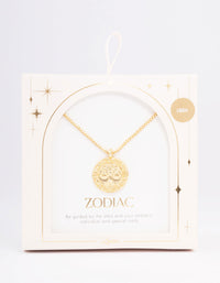 Gold Plated Libra Star Sign Pendant Necklace - link has visual effect only