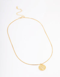 Gold Plated Libra Star Sign Pendant Necklace - link has visual effect only